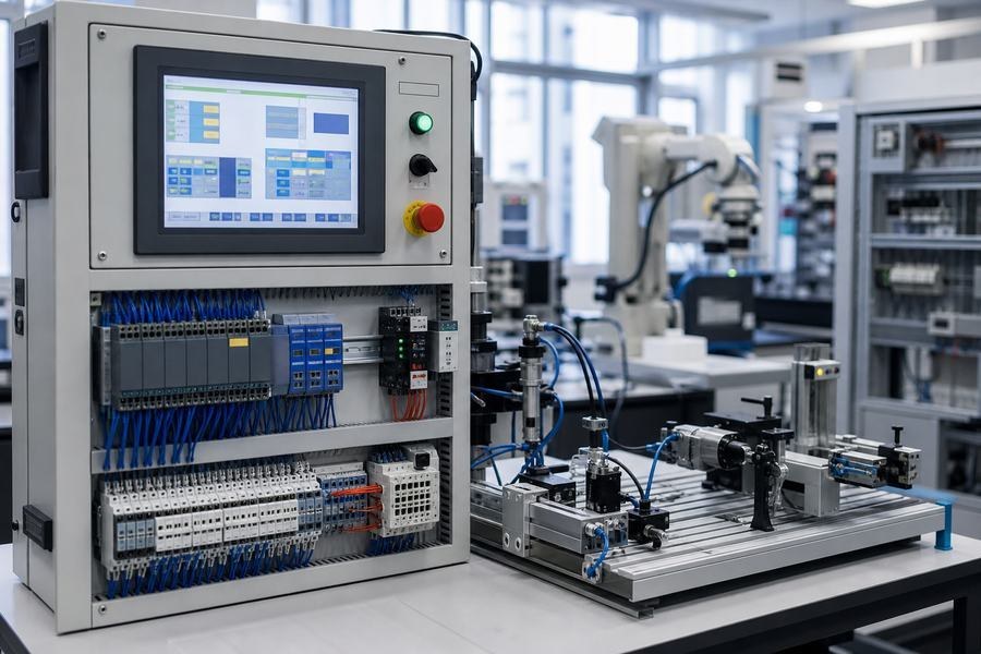 Industrial automation lab practice — PLC, SCADA and HMI